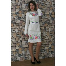 Embroidered dress "Lilly" gray